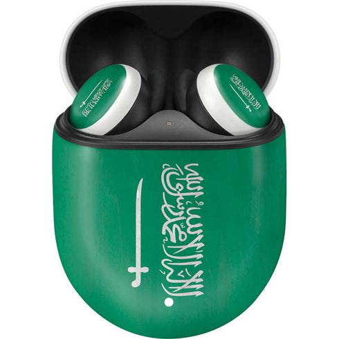 Saudi Arabia Flag Distressed Google Pixel Buds Skin